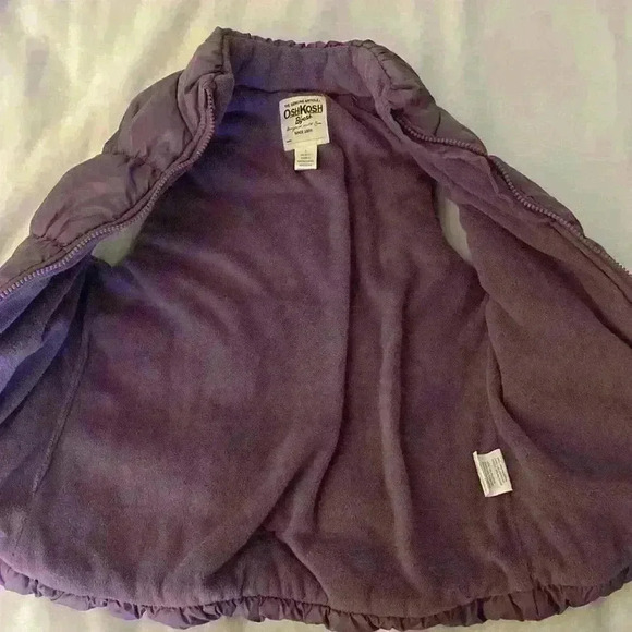 OshKosh B’gosh Girls Puffer Vest Jacket Size 8 Purple - Picture 3 of 11